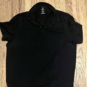 H&M Black Men’s Polo Shirt - Minimal Collar